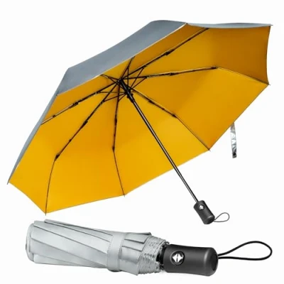 Abbildung von TechRise Regenschirm, klassisch, winddicht, automatisch, zusammenklappbar, kompakt, mit einem Knopf, automatisches Öffnen und Schließen