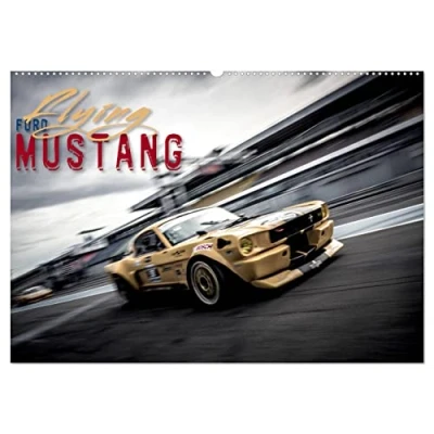 Abbildung von Flying Ford Mustang (Wandkalender 2025 DIN A2 quer), CALVENDO Monatskalender