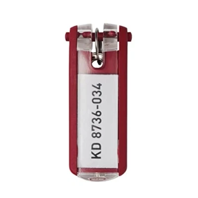 Abbildung von DURABLE Schlüsselanhänger KEY CLIP rot 6 Stück