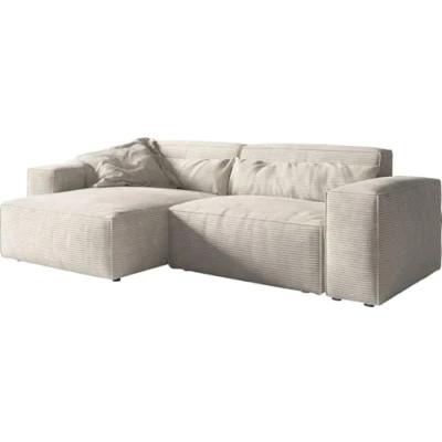 Abbildung von Ecksofa Sirpio XL 270x170 cm Cord Beige Recamiere variabel