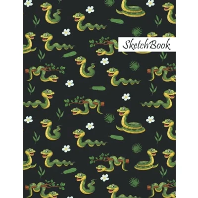 Abbildung von Snake Sketchbook: Blank Page Sketchbook To Write Notes, Notepad, Do Lists, Sketching, Pattern Sketch Drawing Design