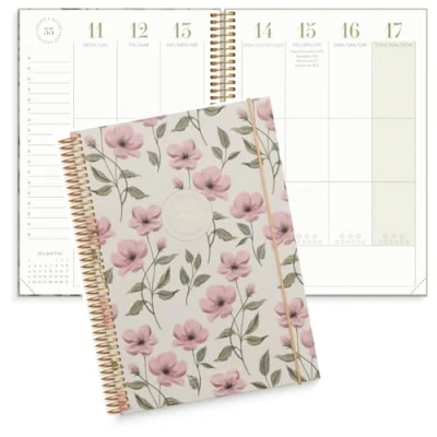 Abbildung von Burde Kalender rosa 2025 A5 I Organizer Büro Terminplaner mit strukturierter Wochenübersicht Life Planner Essentials