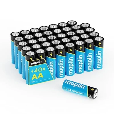 Abbildung von Maplin 40 x AA LR6 1,5 V Alkaline Batterien, 10 Jahre Haltbarkeit, hohe Leistung