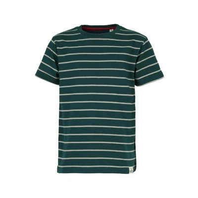 Abbildung von Band of Rascals Kinder Kurzarm T Shirt Striped aus Bio Baumwolle, Racing Green moos, Gr. 122/128