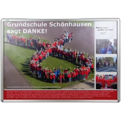 Abbildung von Franken Wechselrahmen Tafel silber Aluminium Klapprahmen 87,3 cmx122,1