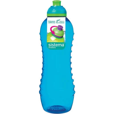Abbildung von Sistema Squeeze/Twist Plastikflasche/Sportwasserflasche, 620ml, verschiedene Farben