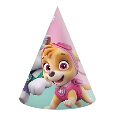 Abbildung von Procos Partyhütchen Paw Patrol Skye &amp; Everest aus FSC Papier, 6 Stück, mehrfarbig, 94115