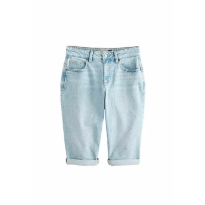 Abbildung von Next Hourglass KNEE Length Bermuda Jeans Shorts, Damen, Größe: 48, Bleach