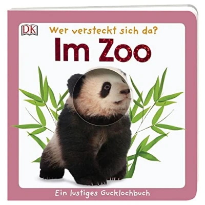 Abbildung von Wer versteckt sich da. Im Zoo: Ein lustiges Gucklochbuch. Pappbilderbuch mit Glitzerfolie und Gucklöchern ab 1 Jahr