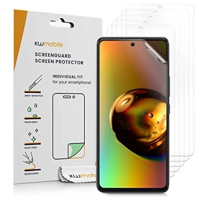 Abbildung von kwmobile 6X Displayschutzfolie kompatibel mit Samsung Galaxy A53 5G Folie klare Schutzfolien Set in transparent