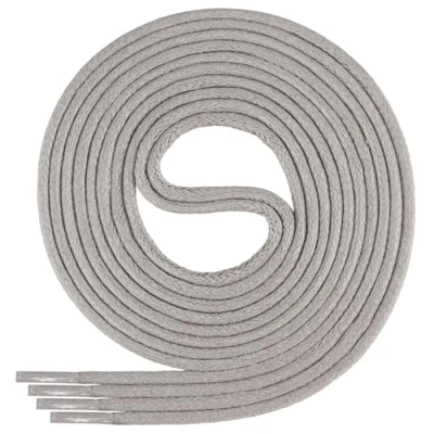Abbildung von Di Ficchiano gewachste runde Schnürsenkel, Schuhband, Laces, Durchmesser 2 4 mm für Businessschuhe, Anzugschuhe und Lederschuhe Farbe: light.grey Länge: 150cm