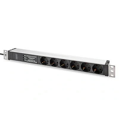 Abbildung von Assmann DIGITUS Steckdosenleiste mit Aluminiumprofil,Netzfilter,6 fac