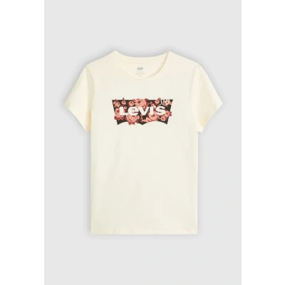 Abbildung von Levi&#039;s THE Perfect TEE Tshirt print, Damen, Größe: Large, Gab rose bw fill egret