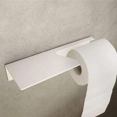 Abbildung von Designfabrik Hamburg Toilettenpapierhalter ohne Bohren, Klopapierhalter selbstklebend, WC Klorollenhalter, inkl. Markenklebeband für besonders starken Halt
