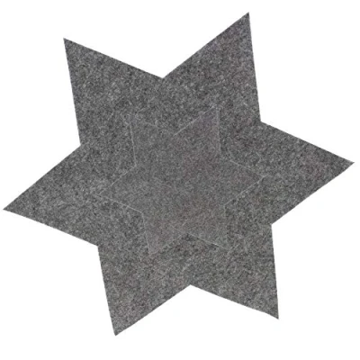 Abbildung von Annastore Platzset 6 x Filzsterne in verschiedenen Größen und Farben, (Platzdeckchen, Platzset), Weihnachtsdeko Filz, Tischset aus Untersetzer