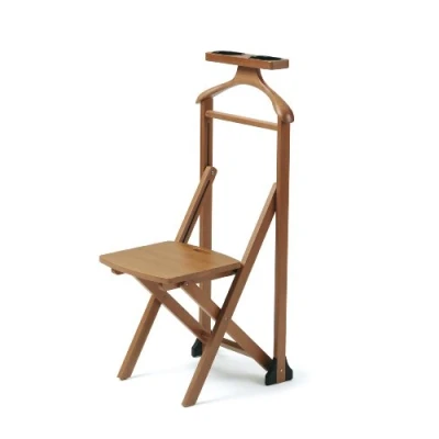 Abbildung von Arredamenti Italia Garderobenständer mit Stuhl für Schlafzimmer 2007 DUKA, Holz Verschließbar Kirschbaum Finish Ar It il cuore del legno