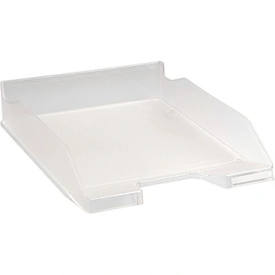 Abbildung von Exacompta 11323D Premium Briefablage Combo Midi DIN A4. Ideale Briefkörbe für Ihre Organisation. Robuste und stapelbare Ablagekörbe transparent