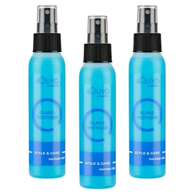 Abbildung von Style &amp; Care Glanzfestiger normaler Halt (3er Pack 3x 100ml) Haarfestiger zum formen und stylen der Haare Sprühfestiger gibt Glanz Haar Spray ohne Silikone Parabene