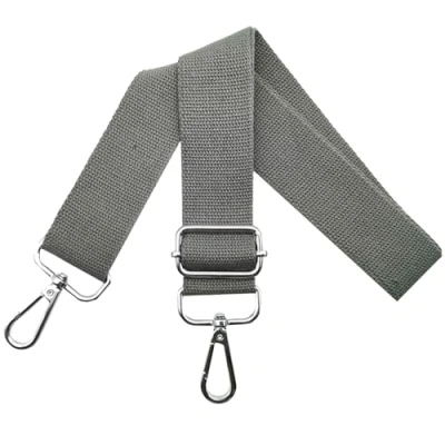 Abbildung von Taschengurte zum Wechseln Schultergurt Tasche Taschengurt Verstellbar Breit 3.8cm mit Silber Karabiner, Tragegurt für Handtaschen Damen Taschenband, Umhängegurt Taschen, Grau, Q7