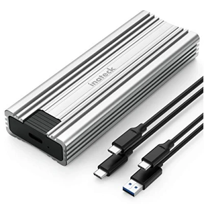 Abbildung von Inateck Festplatten Gehäuse NVMe M.2 Festplattengehäuse, 10 Gbps, mit USB A zu C und Kabel