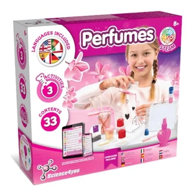 Abbildung von Science4you Parfüm Selber Machen Set Labor zur Herstellung von Kinderparfüms mit Experimentierkasten für Kinder ab 8 Jahre, Kinderspiele, Spielzeug, Geschenke Jungen und Mädchen 8+ Jahre