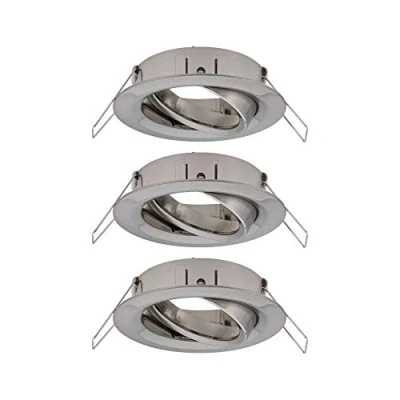 Abbildung von Paulmann 92485 Einbauleuchte Choose Spot schwenkbar max. 3x10W Deckeneinbaustrahler Eisen gebürstet Einbaulampe ohne Leuchtmittel Alu