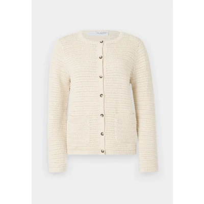 Abbildung von Selected Femme Slfvinna Structure Strickjacke, Damen, Größe: 34, Birch