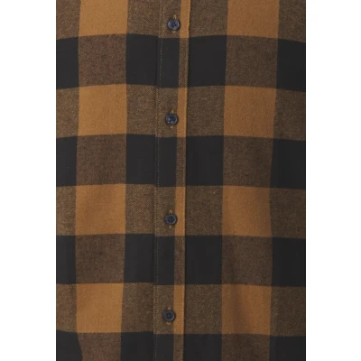 Abbildung von Kariertes Holzfäller Hemd Basic Langarm Flanellhemd Freizeit Karo Slim Fit Shirt Baumwolle ONSGUDMUND, Farben:Braun, Größe Hemd:M