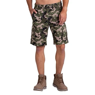 Abbildung von BlauerHafen Cargobermudas Herren Heer Camouflage Cargo Shorts Baumwolle Combat Arbeitskleidung 6 Cargotasche