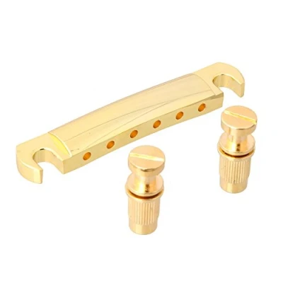 Abbildung von lyws 6 Saiten Saitenhalter Tune o matic Brücke für Gibson Les Paul LP Gitarre gold