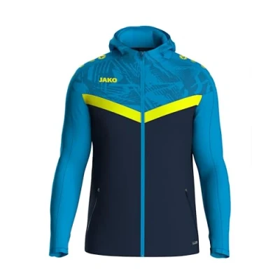 Abbildung von JAKO ICONIC Kapuzenjacke Zipper Hoodie Herren, Bequeme Sweatjacke mit Keep Dry Funktion aus 100% recyceltem Polyester