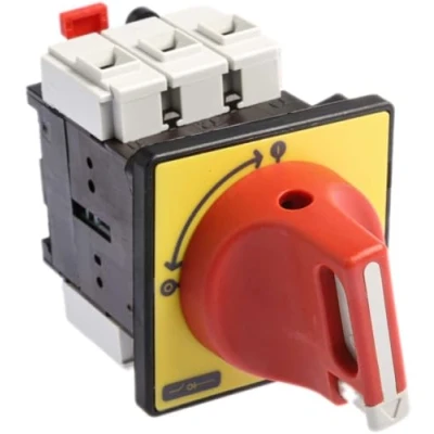 Abbildung von Schneider Electric VCF2 TeSys VARIO Not Aus Lasttrennschalter, für Türmontage, 3 polig, 40A, 3NO, Schutzart IP65, abschließbarer Bedienungsgriff