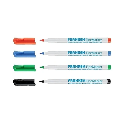 Abbildung von FRANKEN FineMarker, 1 2 mm feine Spitze, 4 Stück, farblich sortiert, Z1994