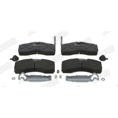 Abbildung von JURID 2928705390 Bremsbelagsatz für Verschleißwarnanzeiger vorbereitet MERCEDES BENZ: ATEGO 2, 3, ATEGO, IVECO: EuroCargo I III, IV