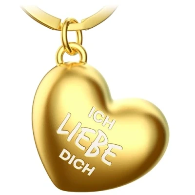 Abbildung von FABACH Schlüsselanhänger Herz mit Gravur &quot;Ich liebe dich&quot; Geschenk Partner Freundin Ehefrau