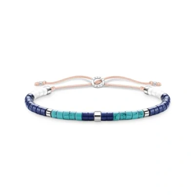 Abbildung von THOMAS SABO Armband blaue Steinen, A2065 775 7 L20V, mit Türkis Imitat, Lapislazuli, Achat