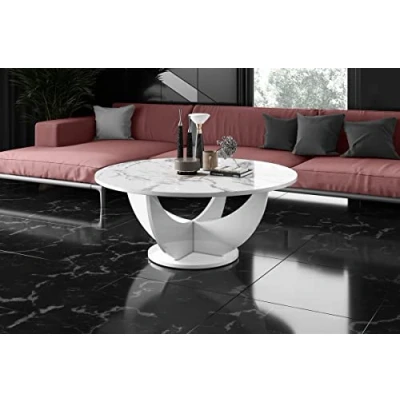 Abbildung von designimpex Couchtisch Design HRC 111 Hochglanz Wohnzimmertisch Rund Tisch ?100 cm x 40