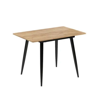 Abbildung von Vicco Esstisch Beaver, Schwarz/Goldkraft Eiche, 80 x 70 cm ausziehbar