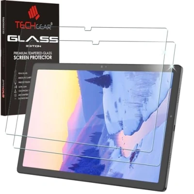 Abbildung von TECHGEAR 2 Stück Schutzfolie Galaxy Tab A8 10.5 2021 (SM X200 / X205) Schutzfolie, Displayschutz folie aus gehärtetem Glas [9H Härte] [Crystal Clarity] kompatible mit Samsung