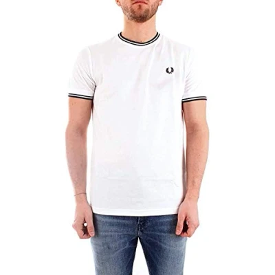 Abbildung von Fred Perry Tshirt print, Herren, Größe: XL, Blanc