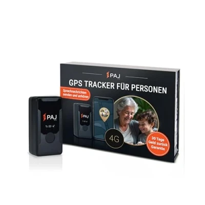 Abbildung von PAJ GPS Tracker Easy Finder 4G für Kinder, Senioren &amp; Demenz Sprachnachrichten Echtzeit Ortungsgerät mit SOS Notrufknopf bis zu 10 Tage Akkulaufzeit Mini