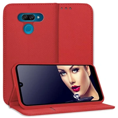 Abbildung von mtb more energy® Schutz Tasche Smart Magnet kompatibel mit LG K50 (LM X520, 6.26&#039;&#039;) rot Bookstyle Klapp Cover Hülle Case