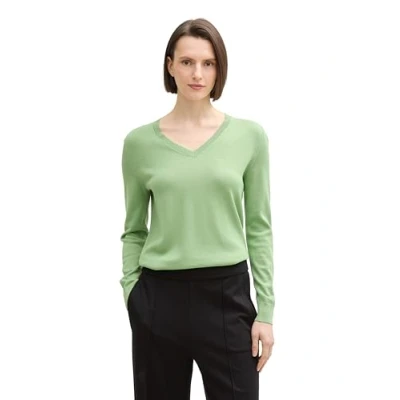 Abbildung von TOM TAILOR Damen 1046521 Pullover, 37116 True Green, Medium