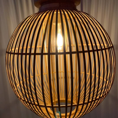 Abbildung von Lighting HILDEGARD Hängeleuchte Bambus naturfarben, 1x E27