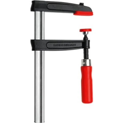 Abbildung von BESSEY Temperguss Schraubzwinge TPN10BE, Spannweite 100 mm Ausladung 50 mm, Stabile Hohlprofilschiene mit Riffelung, Gewicht 0,26 Kg