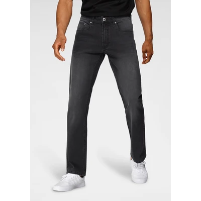 Abbildung von John Devin Straight Jeans, mit leichter Waschung