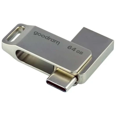 Abbildung von Goodram 64GB ODA3 USB Speicherstick mit 3.2 Gen 1 Schnittstelle 2 x A und C Anschlüsse Lesegeschwindigkeit bis zu 60 MBs Schreibgeschwindigkeit 20 Silber 64 GB