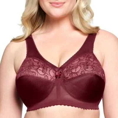 Abbildung von Glamorise Bügel BH, Damen, Größe: 105E, Bordeaux