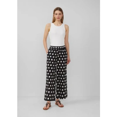 Abbildung von s.Oliver Strukturierte Culotte Stoffhose, Damen, Größe: 36, Schwarz