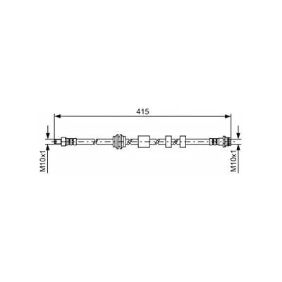 Abbildung von BOSCH 1 987 481 425 Bremsschläuche 392 M10x1 FORD: S Max Mk1, Mondeo 4 Turnier, 5 Limousine, VOLVO: V70 3, V60 I, S60 II